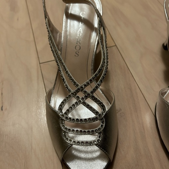 Capparos silver evening shoe - Picture 5 of 7